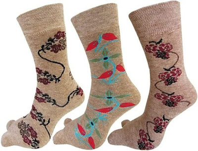GARUN Women Embriodered Calf Length(Pack of 3)