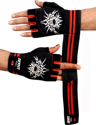 LITE FEEL 2003 RED SPIDER GLOVES Gym & Fitness Gloves(Red, Black)