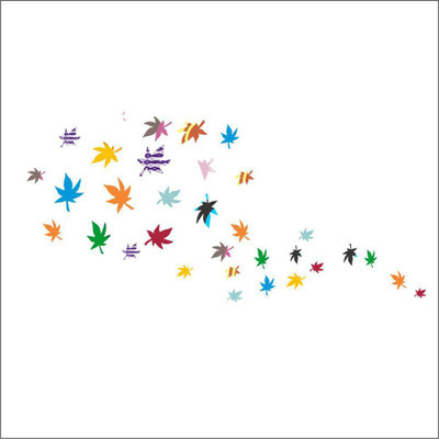 Vijaya enterprises 67 cm Tree Leaf wall Sticker poster Size [91X35 Cm ] Self Adhesive Sticker(Pack of 1)