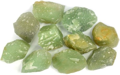 REIKI CRYSTAL PRODUCTS Natural Green Jade Rough stone, Row Stone, Reiki Gemstone Decorative showpice Regular Asymmetrical Quartz Stone(Green 10 Pieces)