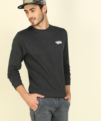 FLYING MACHINE Full Sleeve Self Design Men Sweatshirt