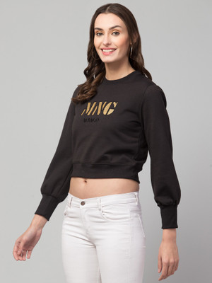 Avyola Full Sleeve Self Design Women Sweatshirt