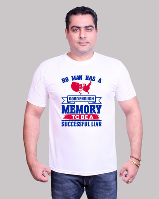 NITYANAND CREATIONS Graphic Print Men Round Neck White T-Shirt