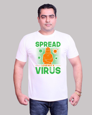 NITYANAND CREATIONS Graphic Print Men Round Neck White T-Shirt
