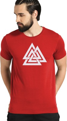 ADRO Graphic Print Men Round Neck Red T-Shirt