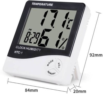 SELMEZ Digital HTC-1 Hygrometer Electronic Thermo Hygro with Touch Screen Clock