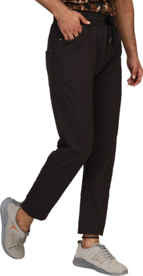 GANTALE STATE Solid Men Black Track Pants