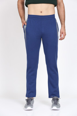 beUNIQ Striped Men Blue Track Pants