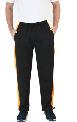 Indistar Colorblock Men Black Track Pants