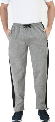 IndiWeaves Colorblock Men Grey Track Pants