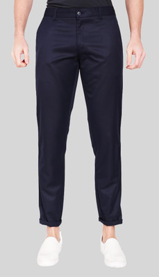 AD & AV Regular Fit Men Dark Blue Trousers