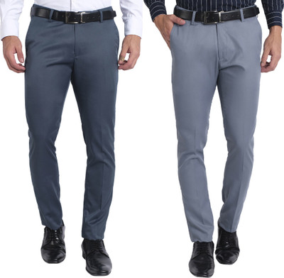 VURSO Slim Fit Men Blue Trousers