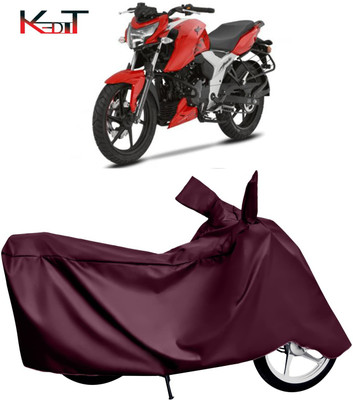 KEDIT Waterproof Two Wheeler Cover for TVS(Apache RTR 160 4V, Maroon)
