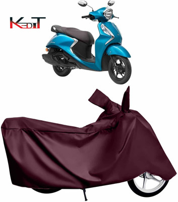 KEDIT Waterproof Two Wheeler Cover for Yamaha(Fascino BS6, Maroon)