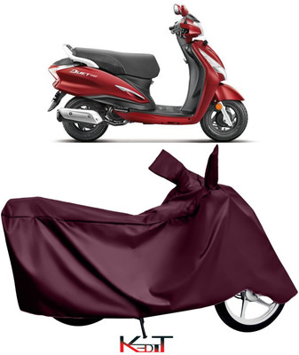 KEDIT Waterproof Two Wheeler Cover for Hero(Duet 125CC, Maroon)