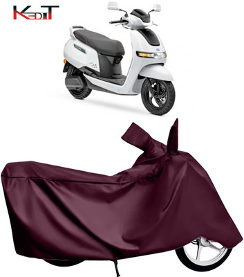 KEDIT Waterproof Two Wheeler Cover for Universal For Bike(iQube, Maroon)