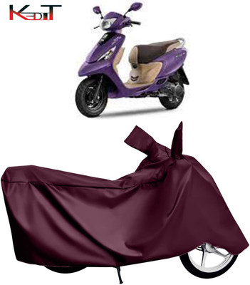 KEDIT Waterproof Two Wheeler Cover for TVS(Scooty Zest BS6, Maroon)