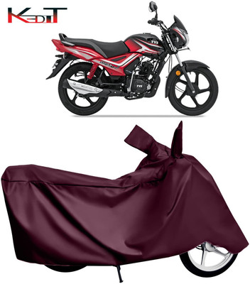 KEDIT Waterproof Two Wheeler Cover for TVS(Star City Plus, Maroon)