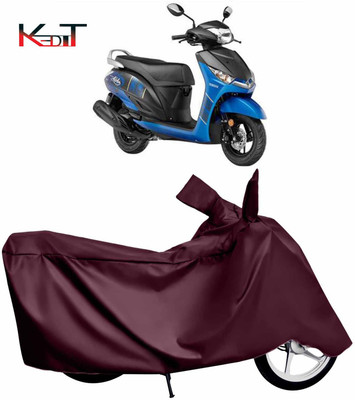 KEDIT Waterproof Two Wheeler Cover for Yamaha(Alpha BS6, Maroon)