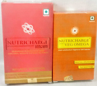 RCM NUTRICHARGE VEG OMEGA&MAN(2 x 30 Tablets)