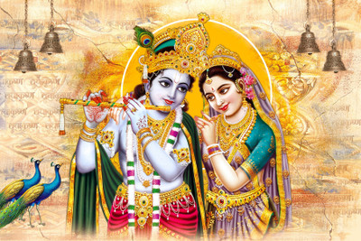 HD PRINT HOUSE Vinyl Religious Multicolor Wallpaper(L x W: 60 cm x 45 cm)