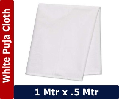 Darshan Sandhya Hindu Pure Cotton Hindu White Cloth, Safed Kapda for Puja, For Mandir Altar Cloth