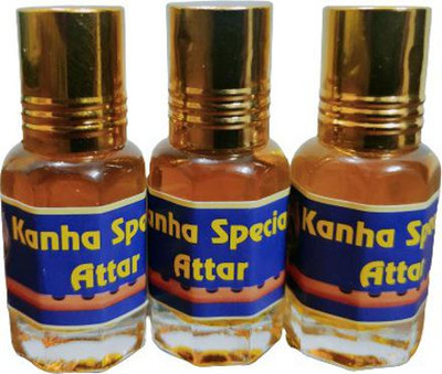 kah attar KANHA SPECIAL ATTAR (A PACK OF 3 BOTTLES 6ML EACH) Floral Attar(Natural)