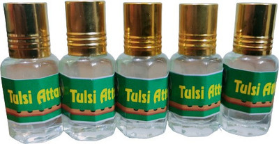 kah attar TULSI ATTAR (A PACK OF 5 BOTTLES @ 6ML EACH) Floral Attar(Natural)