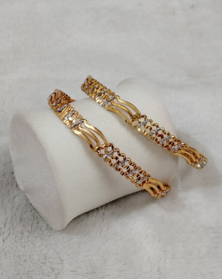 Shree Enterprises Brass Gold-plated Bangle Set(Pack of 2)