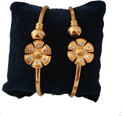 nilkanth Alloy Pearl Gold-plated Cuff(Pack of 2)