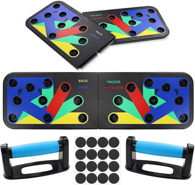 ALORNOR Portable Push Up Board, 14 in 1 Body Building Exercise Tools Workout Push Up Push-up Bar(Multicolor)