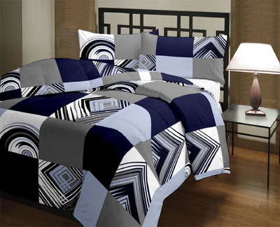 SUNJES Checkered Double Dohar for  Heavy Winter(Poly Cotton, Multicolor)