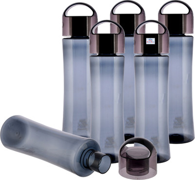 Heart Home 1000 ml Plastic Bottle(Pack of 6, Grey)