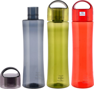 Heart Home 1000 ml Plastic Bottle(Pack of 3, Red, Green, Grey)
