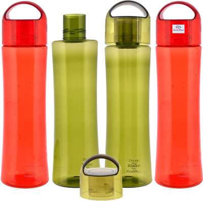 Heart Home 1000 ml Plastic Bottle(Pack of 4, Red, Green)