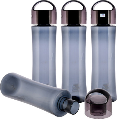 Heart Home 1000 ml Plastic Bottle(Pack of 4, Grey)