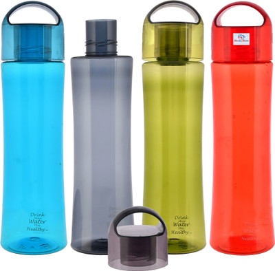 Heart Home 1000 ml Plastic Bottle(Pack of 4, Red, Blue, Grey, Green)