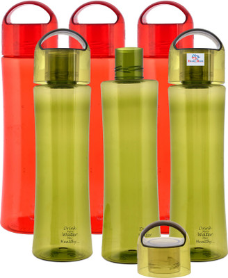 Heart Home 1000 ml Plastic Bottle(Pack of 6, Red, Green)