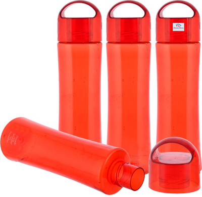 Heart Home 1000 ml Plastic Bottle(Pack of 4, Red)
