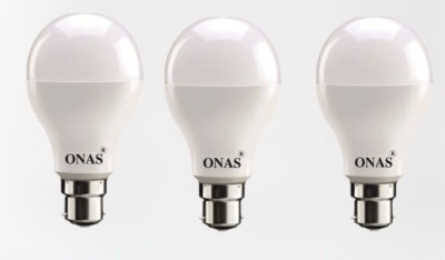 Onas 10 W Round B22 LED Bulb(White, Pack of 3)