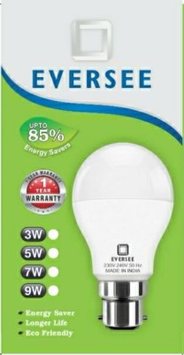 Eversee 9 W Round B22 LED Bulb(White, Pack of 4)