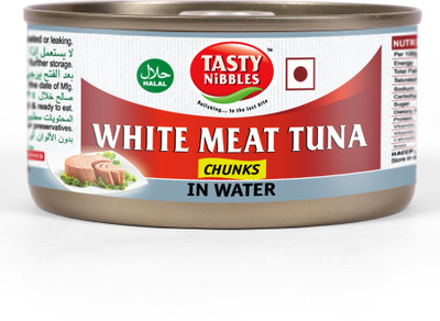 Tasty Nibbles WHITE MEAT TUNA CHUNKS WATER Sea Foods(185 g)