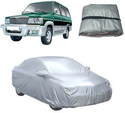 RS ENTERPRISES Car Cover For Toyota Qualis (With Mirror Pockets)(Silver)