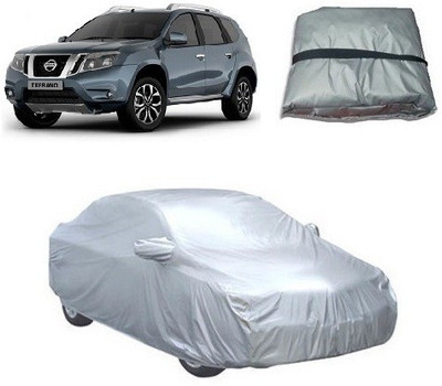 RS ENTERPRISES Car Cover For Nissan Terrano (With Mirror Pockets)(Silver)