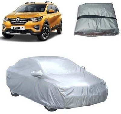 RS ENTERPRISES Car Cover For Renault Triber (With Mirror Pockets)(Silver)