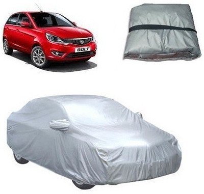 RS ENTERPRISES Car Cover For Tata Bolt (With Mirror Pockets)(Silver)