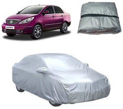 RS ENTERPRISES Car Cover For Tata Manza (With Mirror Pockets)(Silver)