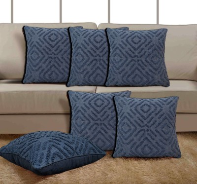 AMITRA Abstract Pillows Cover(Pack of 6, 16 cm*24 cm, Blue)