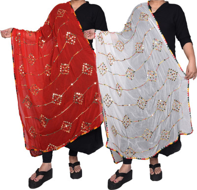 Odhany Chiffon Embroidered Women Dupatta