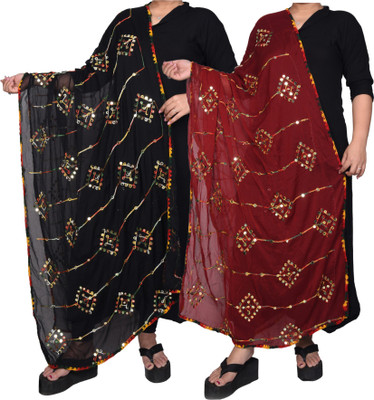 Sekmany Chiffon Embroidered Women Dupatta